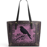 Gothistar The Quiet Watcher Leather Tote Bag