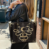 Gothistar Serpentis Nocturne Leather Tote Bag