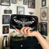 Gothistar Nocturne Flight Leather Wallet Purse