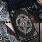 Gothistar Pentagram Of The Blood Moon Leather Wallet Purse