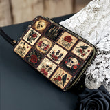 Gothistar Victorian Skull Leather Wallet Purse