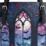 Gothistar Cathedral Of Midnight Leather Tote Bag