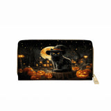 Gothistar Spooky Cat Leather Wallet Purse