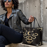 Gothistar Serpentis Nocturne Leather Tote Bag