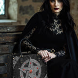 Gothistar Pentagram Of The Blood Moon Leather Bag