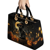 Gothistar Spooky Cat Lady Leather Bag