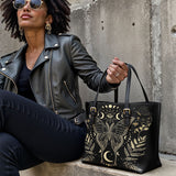 Gothistar Moonwing Enigma Leather Tote Bag