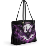 Gothistar Nocturna’s Embrace Leather Tote Bag