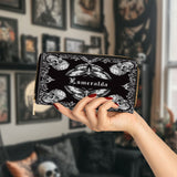Gothistar Shadowlace Bloom Personalized Leather Wallet Purse