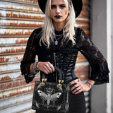 Gothistar Nocturne Flight Personalized Lady Leather Bag