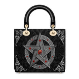 Gothistar Pentagram Of The Blood Moon Lady Leather Bag