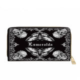 Gothistar Shadowlace Bloom Personalized Leather Wallet Purse