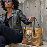 Gothistar Eternal Skull Leather Tote Bag