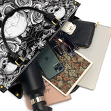 Gothistar Gothic Skullveil Roses Leather Bag