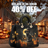 Gothistar Spooky Cat Lady Leather Bag