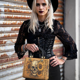 Gothistar Eternal Skull Lady Leather Bag