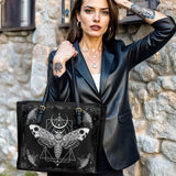 Gothistar Nocturne Flight Leather Tote Bag