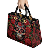 Gothistar Roses & Sugar Skull Elegance Leather Bag