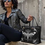 Gothistar Nocturne Flight Leather Tote Bag