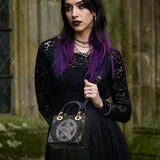 Gothistar Pentagram Of The Blood Moon Lady Leather Bag