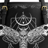 Gothistar Nocturne Flight Leather Tote Bag