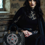 Gothistar Pentagram Of The Blood Moon Lady Leather Bag