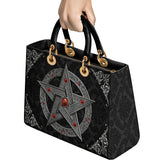 Gothistar Pentagram Of The Blood Moon Lady Leather Bag