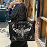 Gothistar Nocturne Flight Leather Tote Bag