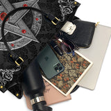 Gothistar Pentagram Of The Blood Moon Leather Bag