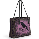 Gothistar The Quiet Watcher Leather Tote Bag