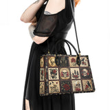 Gothistar Victorian Skull Leather Bag