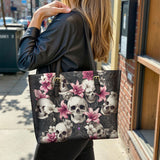 Gothistar Petals & Remains Leather Tote Bag