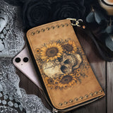 Gothistar Eternal Skull Leather Wallet Purse