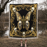 Gothistar The Monarch Of The Damned Woven Tapestry Blanket