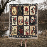 Gothistar Victorian Skull Woven Tapestry Blanket
