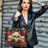 Gothistar Floralis Mortem Leather Tote Bag