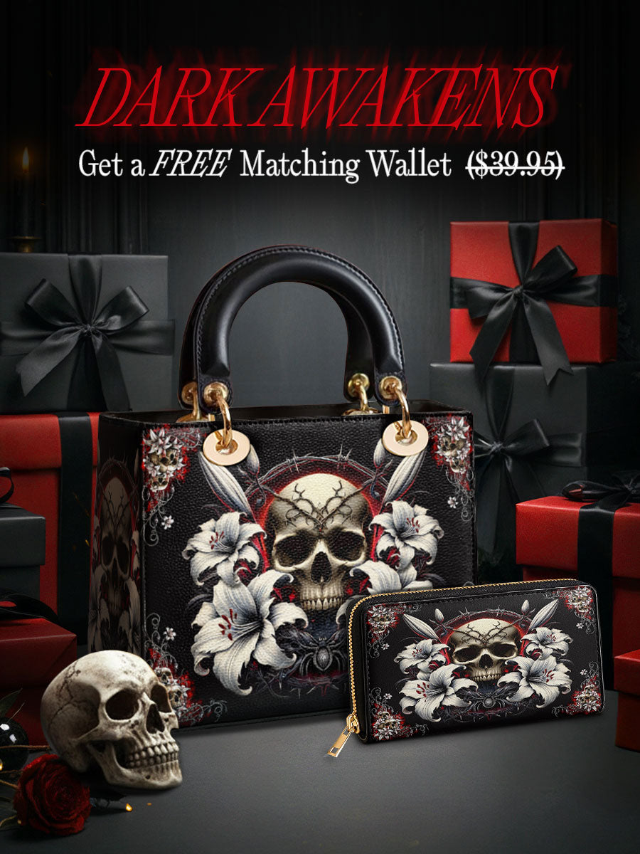 Gothistar The Vowed Skull Lady Leather Bag