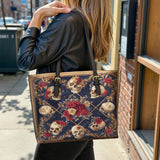 Gothistar Midnight Heirloom Leather Tote Bag