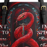 Gothistar Twisted Grace Leather Tote Bag