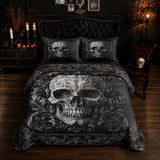 Gothistar All Season Quilt 3-Piece Set Mystic Shadows Skull