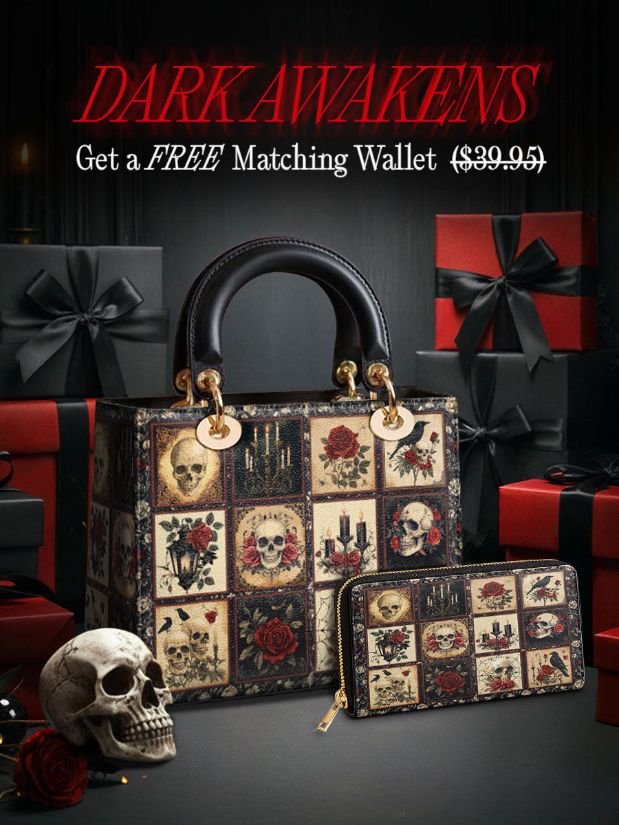 Gothistar Victorian Skull Lady Leather Bag
