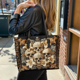 Gothistar Vanitas Royale Leather Tote Bag
