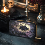 Gothistar Gothic Caged Bloom Leather Wallet Purse