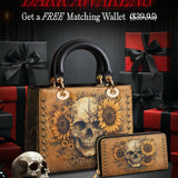 Gothistar Eternal Skull Lady Leather Bag