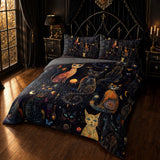 Gothistar All Season Quilt 3-Piece Set Celestial Catspell