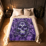 Gothistar Gorgeous Mandala Skull Woven Tapestry Blanket