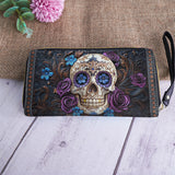 Gothistar Obsidian Rose Crypt Leather Wallet Purse