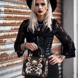 Gothistar The Vowed Skull Lady Leather Bag