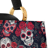 Gothistar Midnight Calavera Leather Satchel Bag