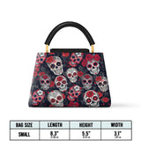 Gothistar Midnight Calavera Leather Satchel Bag